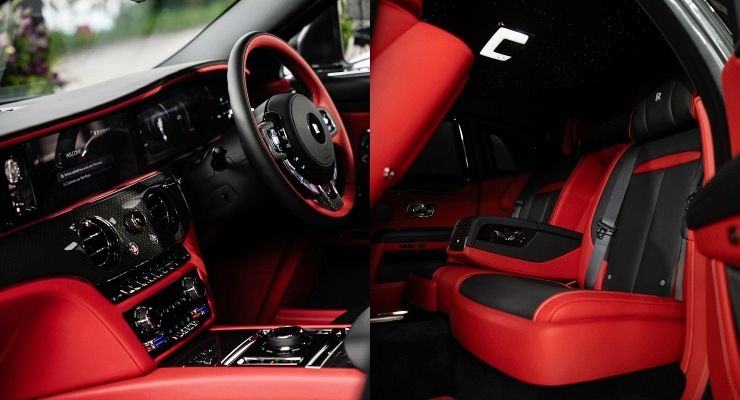 18 crore rolls royce ghost black badge interior