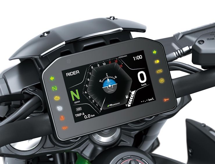 2025 kawasaki z900 superbike tft display