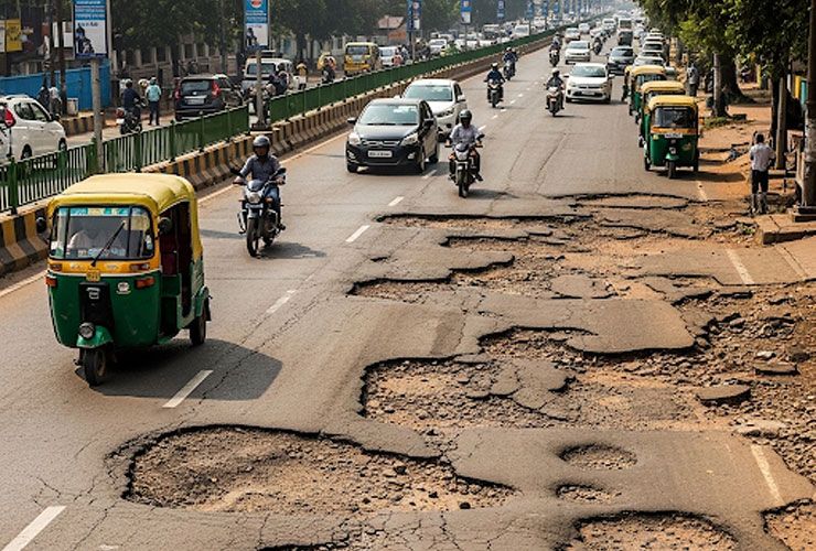 bad roads in bengaluru