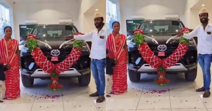 dhaba owner gifts wife fortuner black 