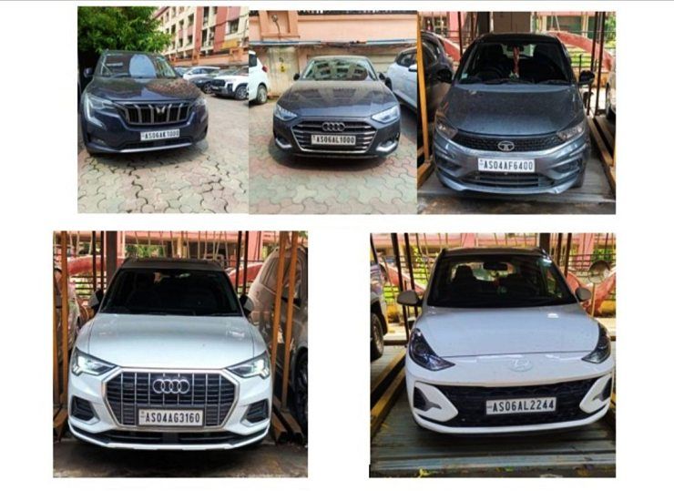 ed seizes 15 cars assam pmla 