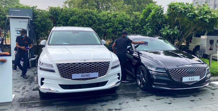 genesis g80 and gv80 showcased india