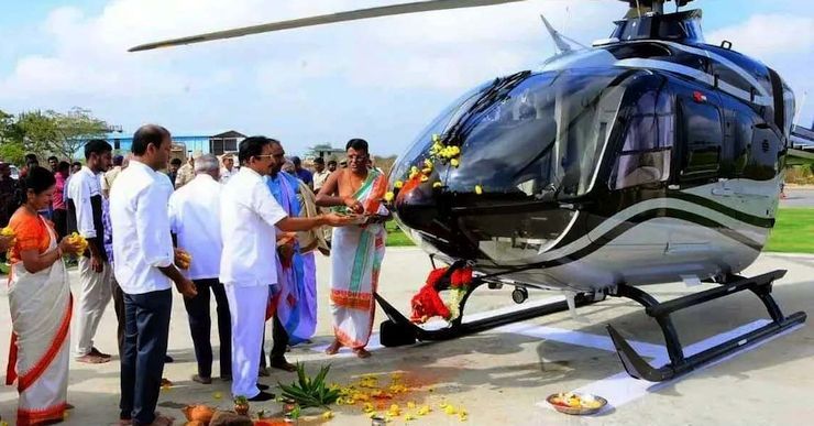 helicopter pooja