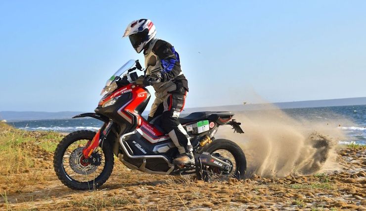 honda x-adv 750 adventure scooter on a rally