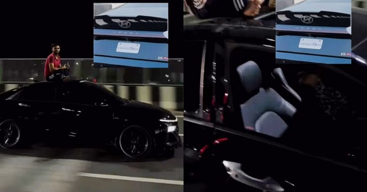 idiot stunter on verna roof