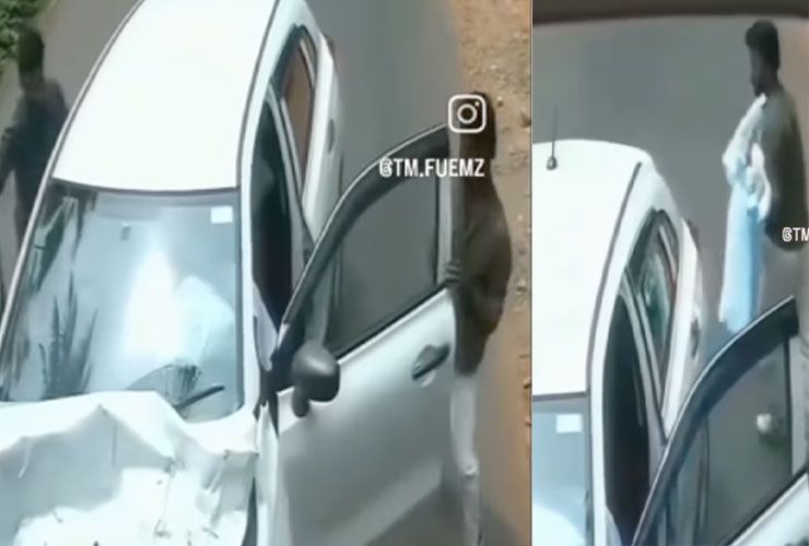 infant saved from car crash