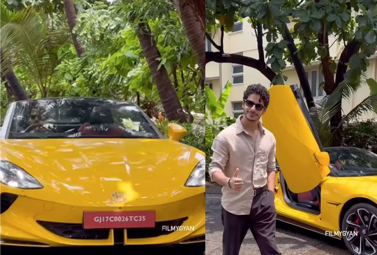 ishaan khatter with mg cyberster