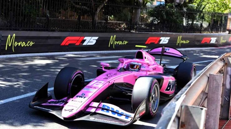 kush maini driving DAMS F2 Race car at monaco 2025