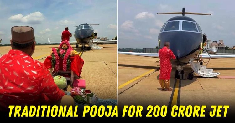 bengaluru man private jet traditional pooja featured bengaluru man private jet traditional pooja featured