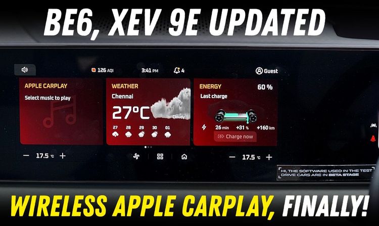 mahindra be6 xev 9e wireless apple carplay update