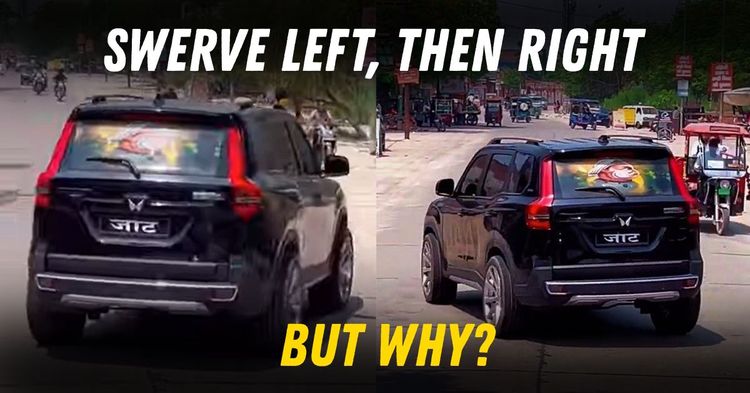 Mahindra Scorpio N driver swerving Mahindra Scorpio N driver swerving