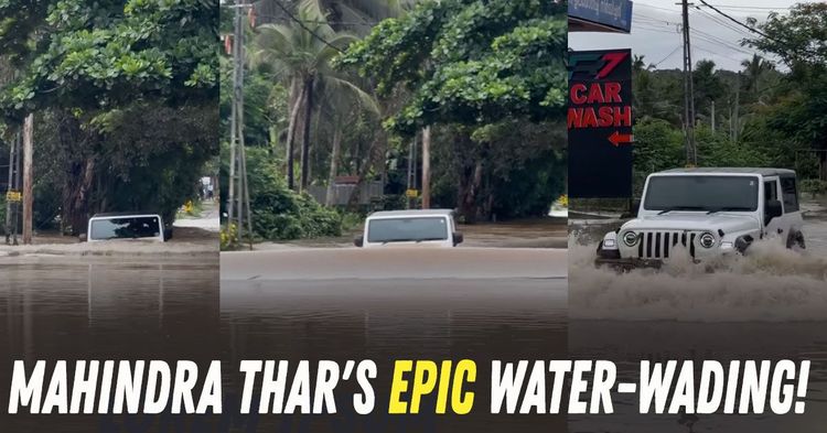 mahindra thar water wading in kerala flood mahindra thar water wading in kerala flood
