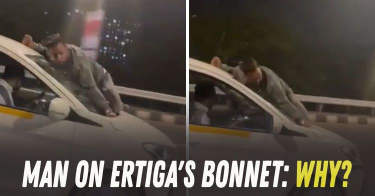 Man clings to maruti ertiga bonnet in mumbai road rage Man clings to maruti ertiga bonnet in mumbai road rage