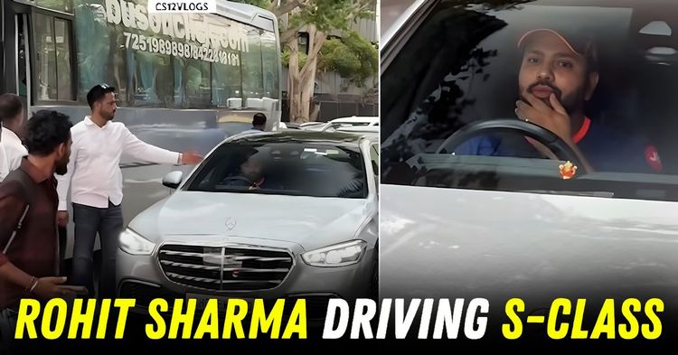 rohit sharma driving mercedes benz s-class mumbai traffic jam featured rohit sharma driving mercedes benz s-class mumbai traffic jam featured