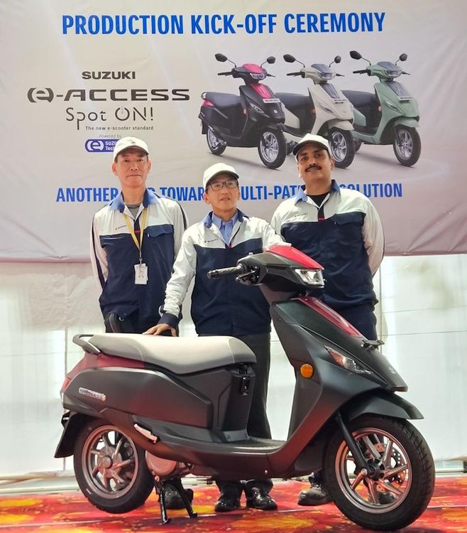 suzuki e-access electric scooter production commencement