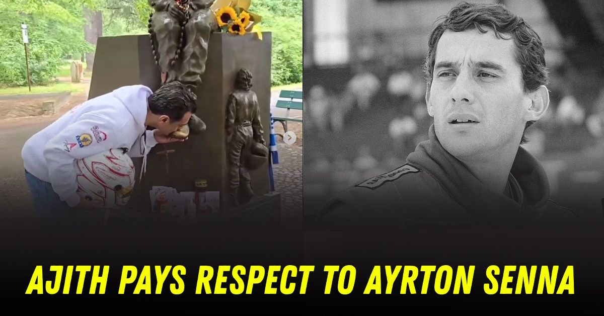 Movie Star Ajith Kumar Pays Emotional Tribute To Late F1 Legend Ayrton Senna At Imola Circuit