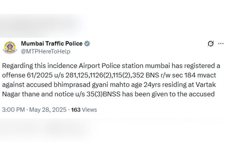 mumbai police responds to road rage by ertiga