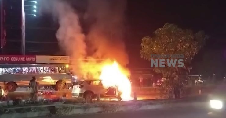 s-cross catches fire