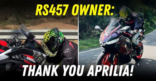 aprilia rs457 owner thanks company for engine replacement featured aprilia rs457 owner thanks company for engine replacement featured