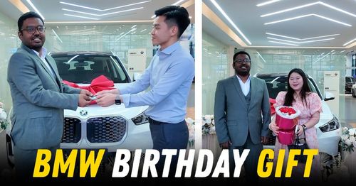 chinese woman gifts indian man bmw ix1 electric luxury suv featured chinese woman gifts indian man bmw ix1 electric luxury suv featured