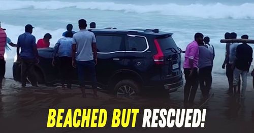 Fishermen Pull Out Beached Mahindra Scorpio-N Fishermen Pull Out Beached Mahindra Scorpio-N