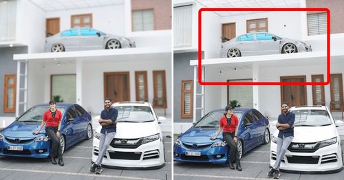honda civic parked on balcony on home honda civic parked on balcony on home