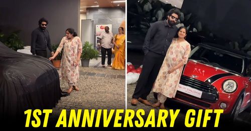 indian husband gifts wife mini cooper 1st anniversary