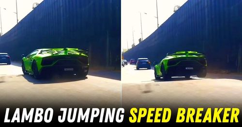 lamborghini aventador svj jumps speed breaker india featured