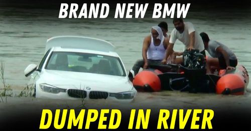 man dumps brand new bmw in river denied jaguar featured man dumps brand new bmw in river denied jaguar featured