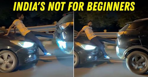 man sits on hyundai verna bonnet and pushes stranded tata nexon.ev featured man sits on hyundai verna bonnet and pushes stranded tata nexon.ev featured