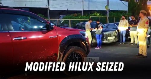 Modified Toyota Hilux seizure by police Modified Toyota Hilux seizure by police