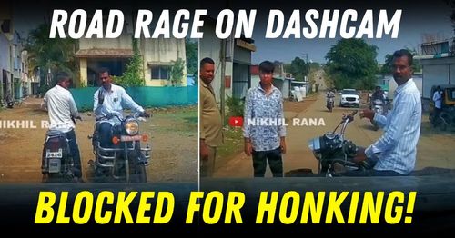 royal enfield rider vs car driver road rage honking featured royal enfield rider vs car driver road rage honking featured