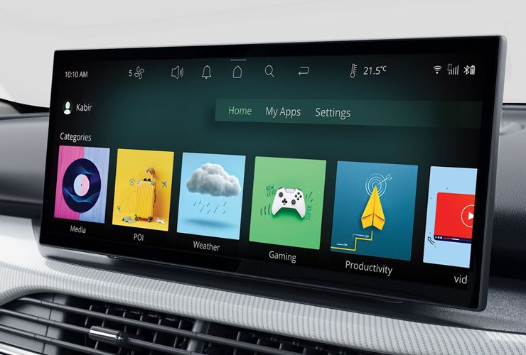 tata harrier ev infotainment unit