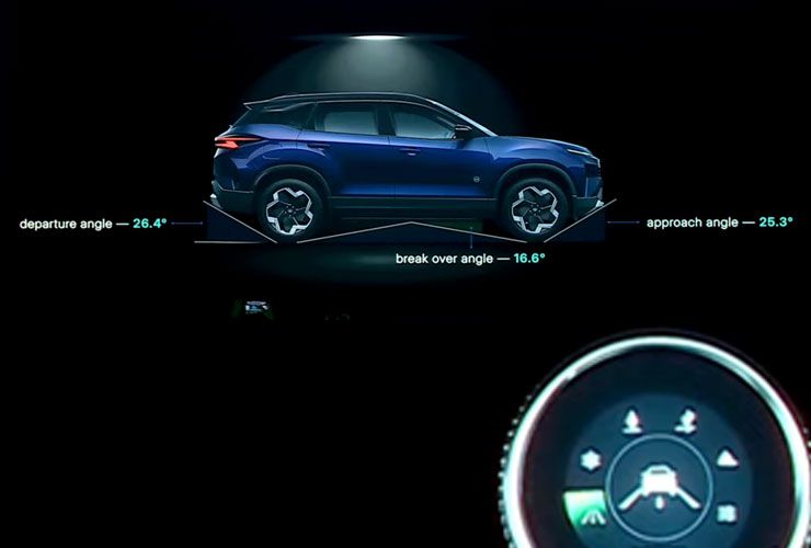 tata harrier ev off road angles
