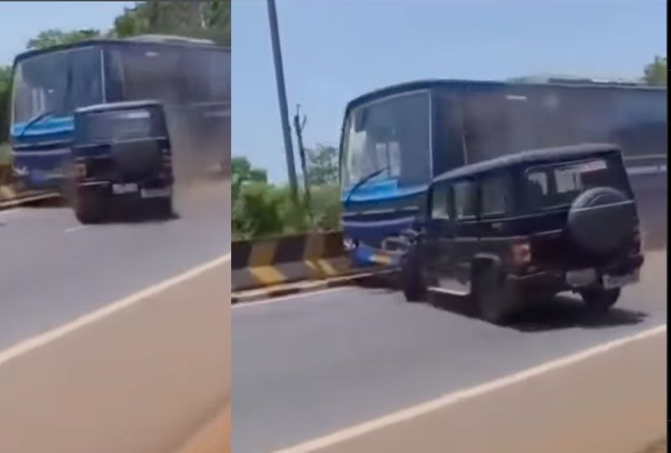 tnstc bus police bolero crash in tamil nadu