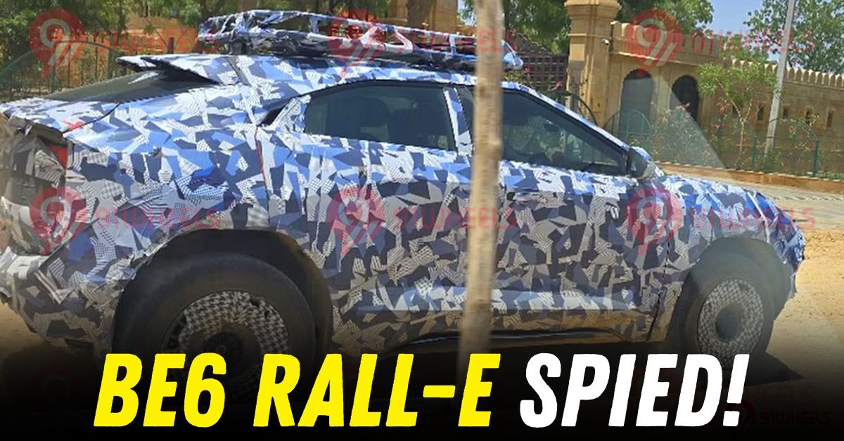 mahindra be6 rally electric suv spied featured