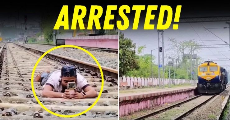 man arrested for recording train