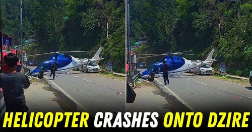helicopter crashed onto maruti dzire live footage featured helicopter crashed onto maruti dzire live footage featured