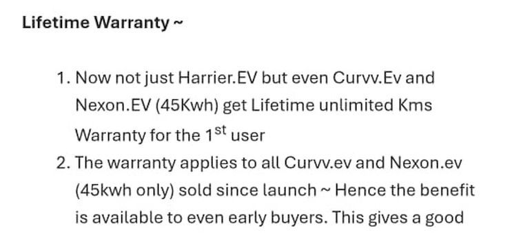 tata.ev lifetime warranty