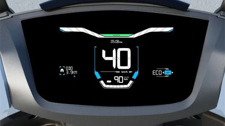 2025 ather 450s electric scooter display
