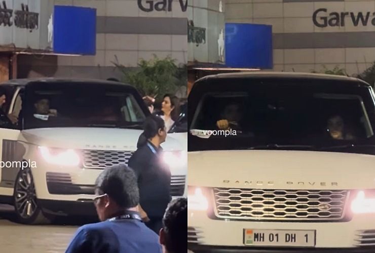 akash ambani driving bulletproof range rover with nita ambani