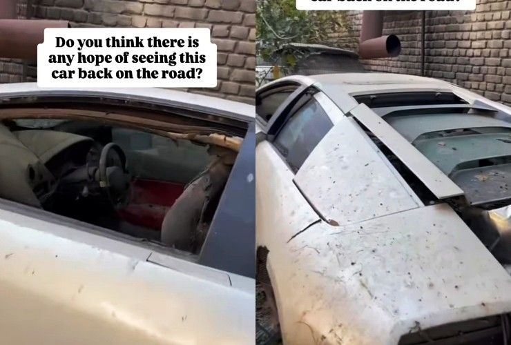 amitabh bachchan ex lamborghini murcielago in junkyard