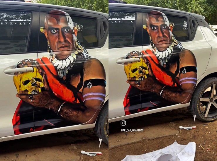 amrish puri wrap on car