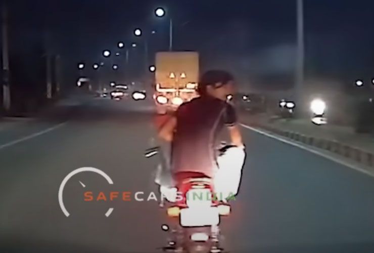 arrogant biker in india road rage