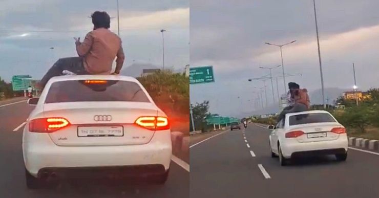 audi sunroof stunters arrested and car seized