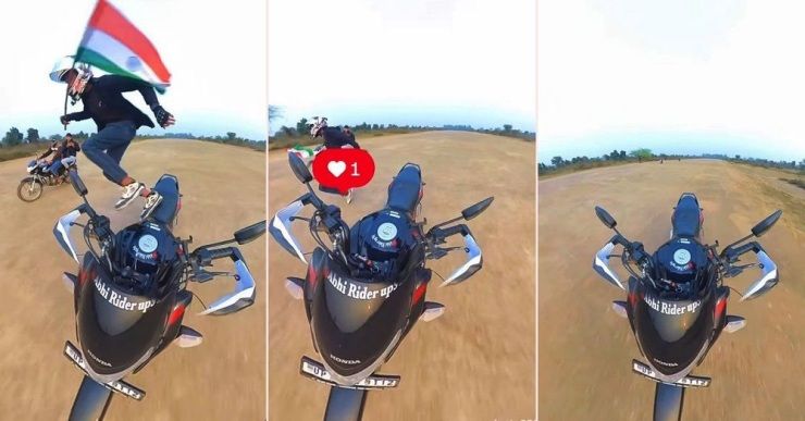 bike continues riding without rider