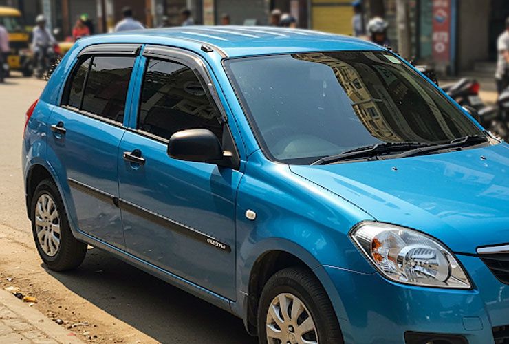 car with tinted glass