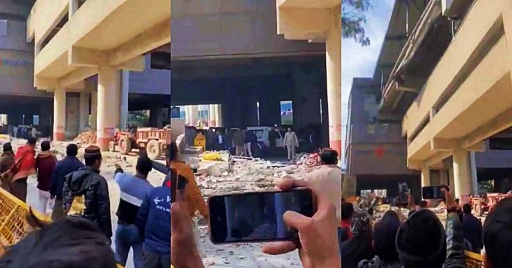 Delhi-metro-station-wall-falls-off-1