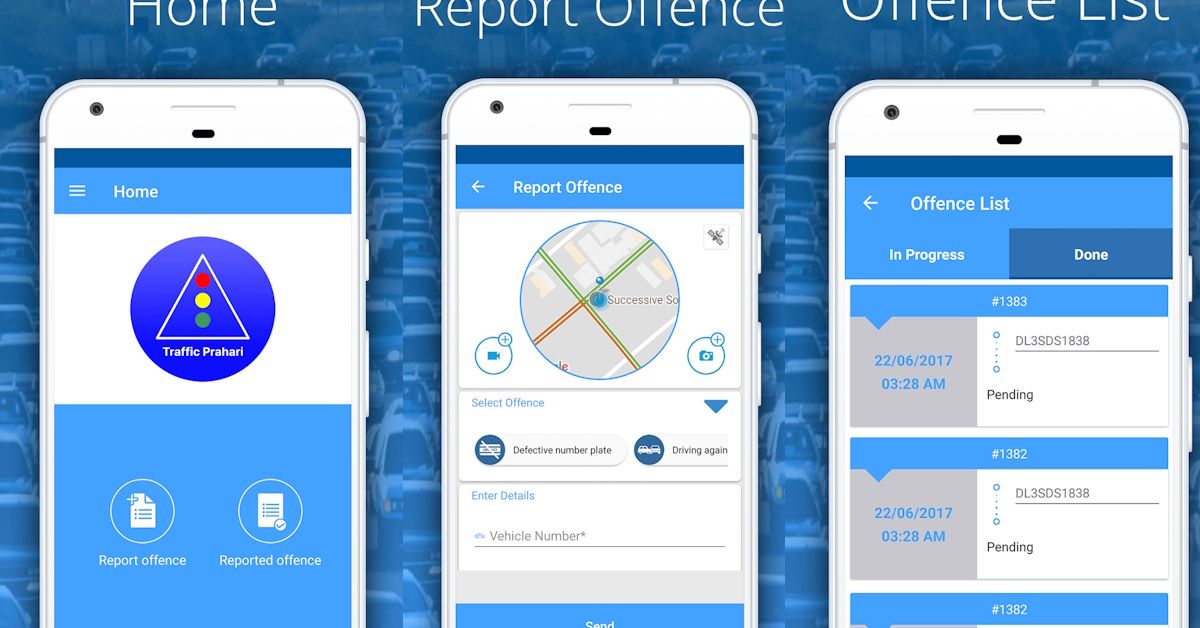 Delhi Traffic Police's Prahari app