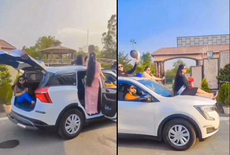 dsp wife celebrates birthday on official vehicle